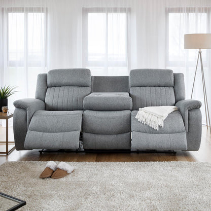Linden Grey 3 Piece Electric Reclining Sofa Suite 3 + 1 + 1