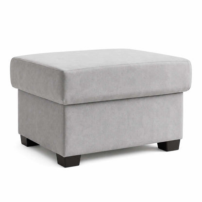 Milan Footstool With Storage Black Grey Mink