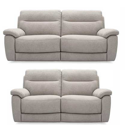 Keswick Power Recliner Beige or Grey Sofa Suite