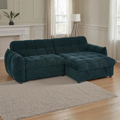 Fenton Universal Corner Sofa Bed with Storage Chaise Chenille Fabric