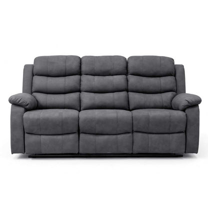 Alaska Grey 3 Piece Reclining Sofa Suite
