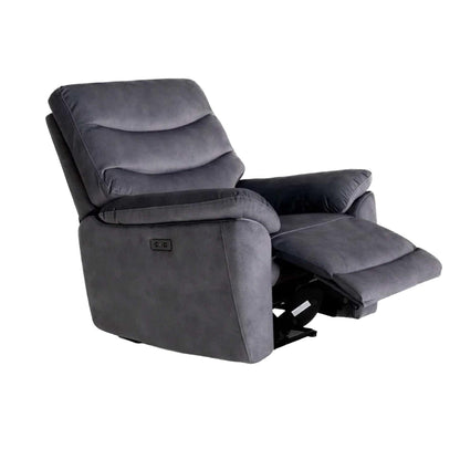 Tilly Electric Reclining 3 Piece Sofa Suite 2 + 1 + 1 Charcoal