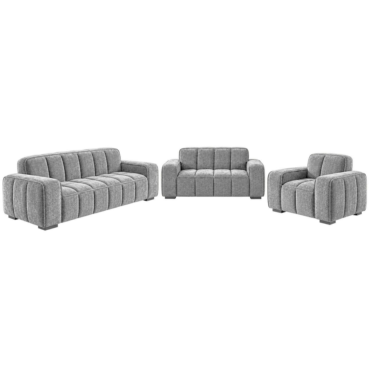 Preston 3 2 1 Sofa Suite Woven Fabric 3 Piece Set Beige Grey Olive