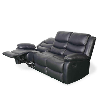 Cortland Leather Look 3 + 2 Sofa Suite Manual Reclining Black or Brown