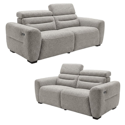 Thornton 3 Piece Electric Recliner Sofa Suite Boucle Beige or Grey