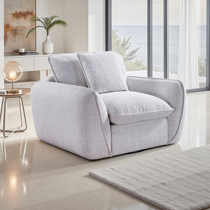 Berti Fabric Armchair Beige or Grey