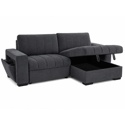 Frankie Universal Corner Sofa Bed with Storage USB & Cupholder