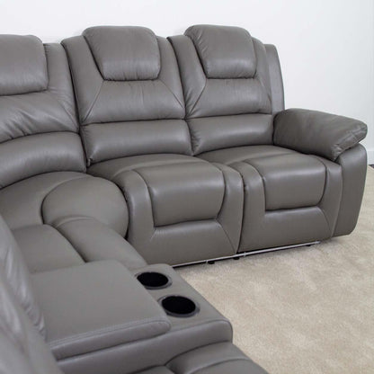 Oxbridge 5 Seater Electric Recliner Corner Sofa LED USB Black or Grey