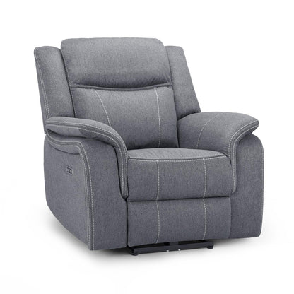 Orlando Grey Fabric Single Seater Electric Reclining Armchair