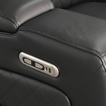 Florida Cinema 3 Seater Electric Reclining Leather Sofa