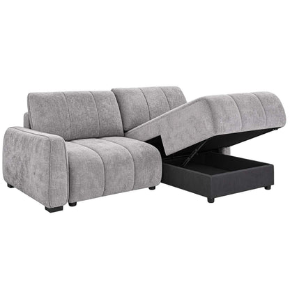 Parkstone Universal Corner Sofabed with Storage Beige Green or Grey