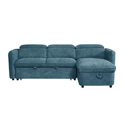 Ria L Shaped 4 Seater Fabric Corner Sofa Bed