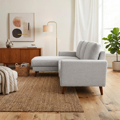 Jasper Universal Corner Sofa Reversible Chaise Dark Grey Grey Beige