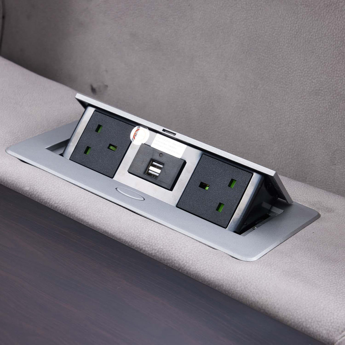 Caleb Power Electric Reclining Corner Sofa 5 Seater Aspen Latte USB