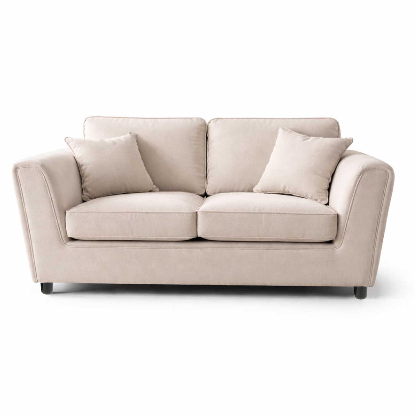 Ascot Large 2 Seater Sofa Chenille Fabric Beige or Charcoal