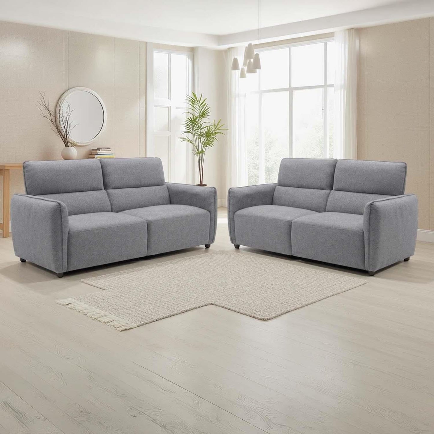 Ashcroft 3 + 2 Seater Sofa Suite, Chenille Fabric, 3 Colour Options
