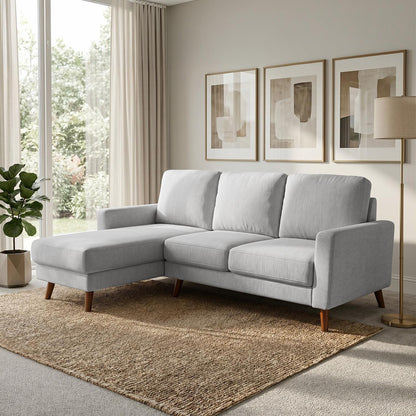 Jasper Universal Corner Sofa Reversible Chaise Dark Grey Grey Beige