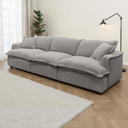 Stanford Feather Filled Modular Sofa with Footstool Grey or Stone