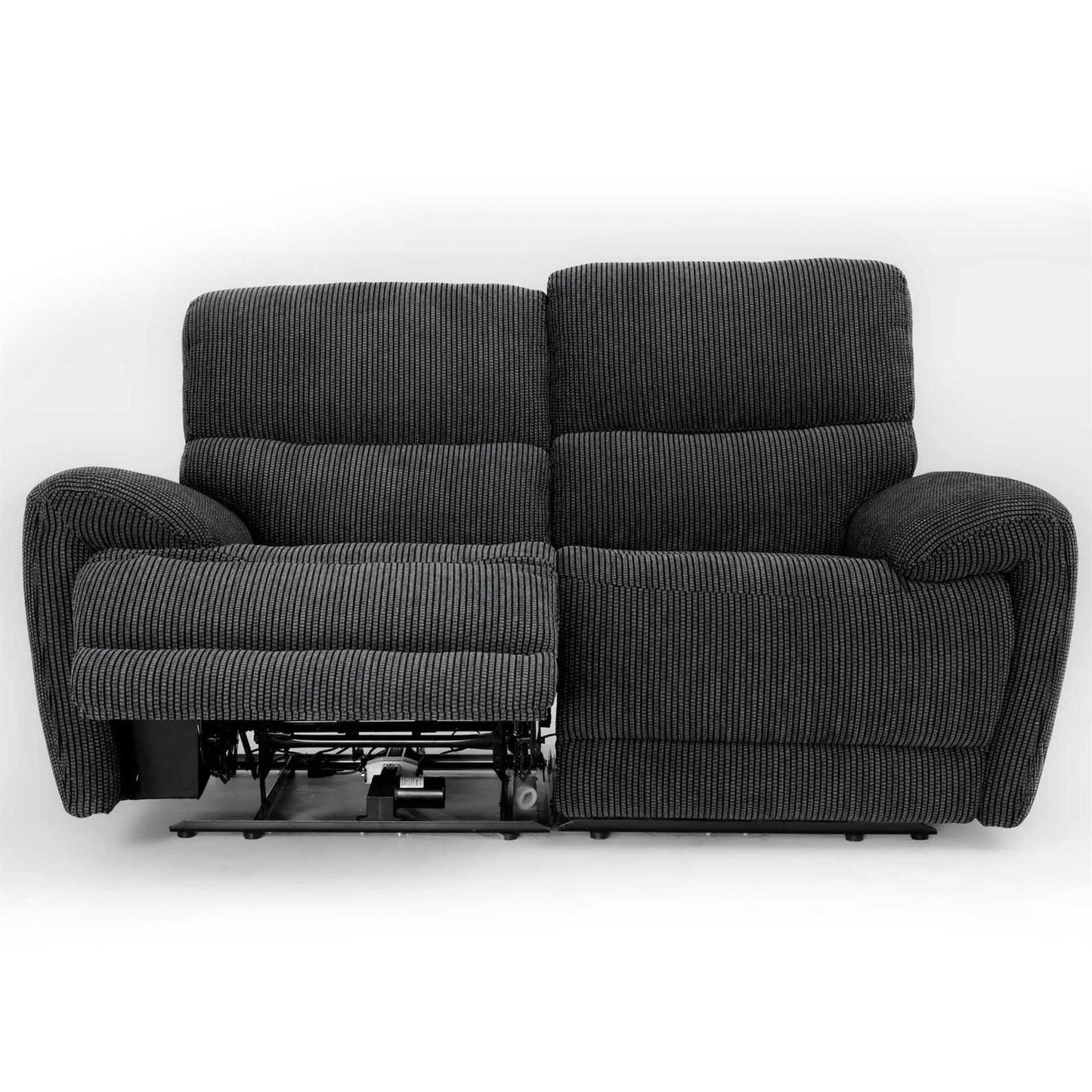 Carla Electric Reclining 2 Seater Sofa Midnight Black USB Charging