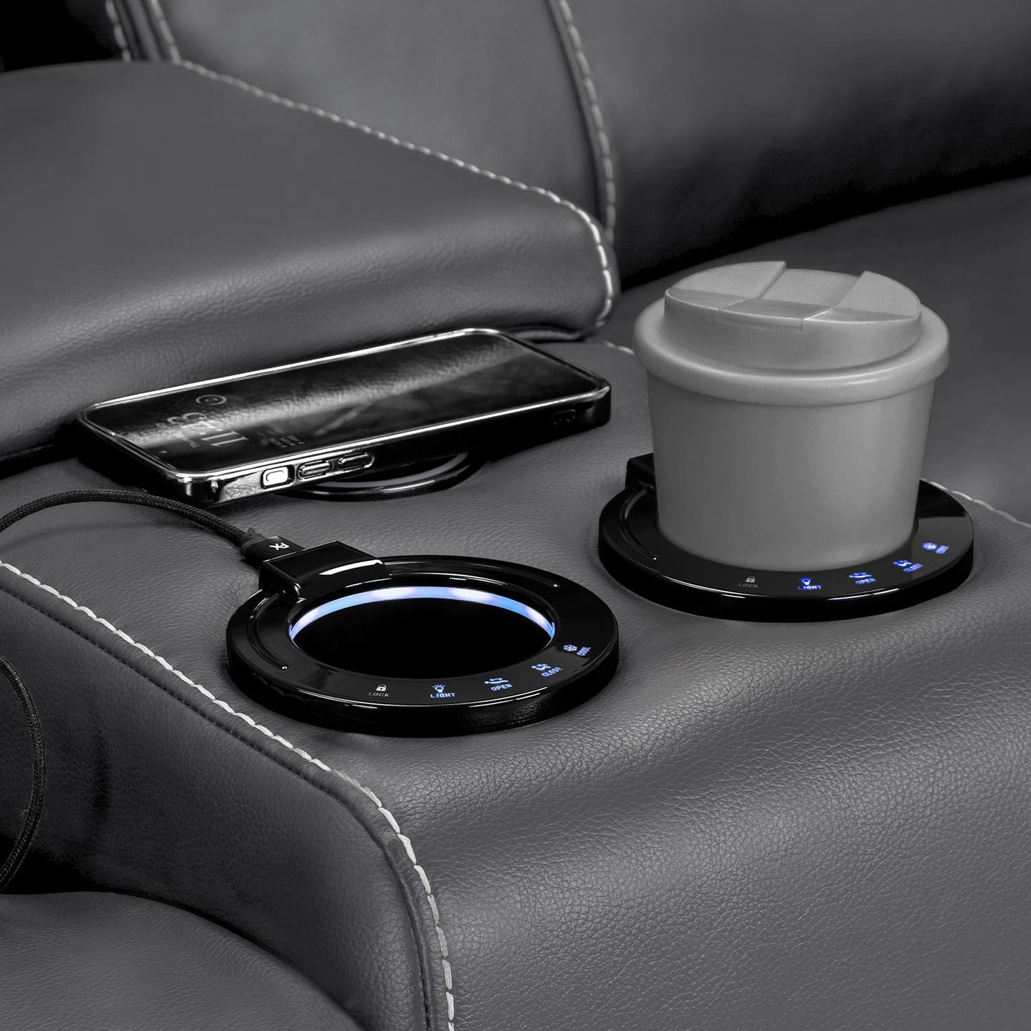 Orlando Black or Grey Leather Electric Reclining Sofa Suite 3 + 2