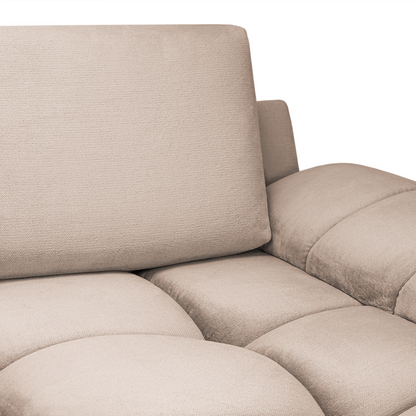 Zura Plush Velvet Large 3 Seater Sofa | Cream, Grey or Mocha