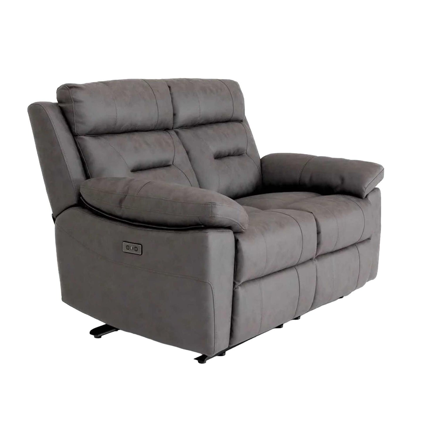 Lucy Electric Reclining 2 Seater Sofa Ink Grey USB Charging