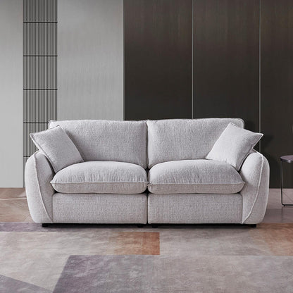 Berti Beige or Grey Fabric 2 Seater Sofa