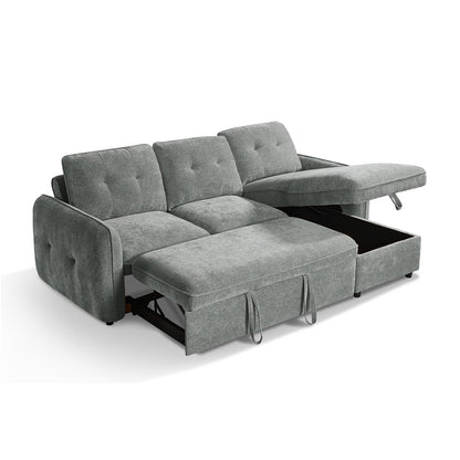 Seattle L Shaped 4 Seater Fabric Corner Sofa Bed