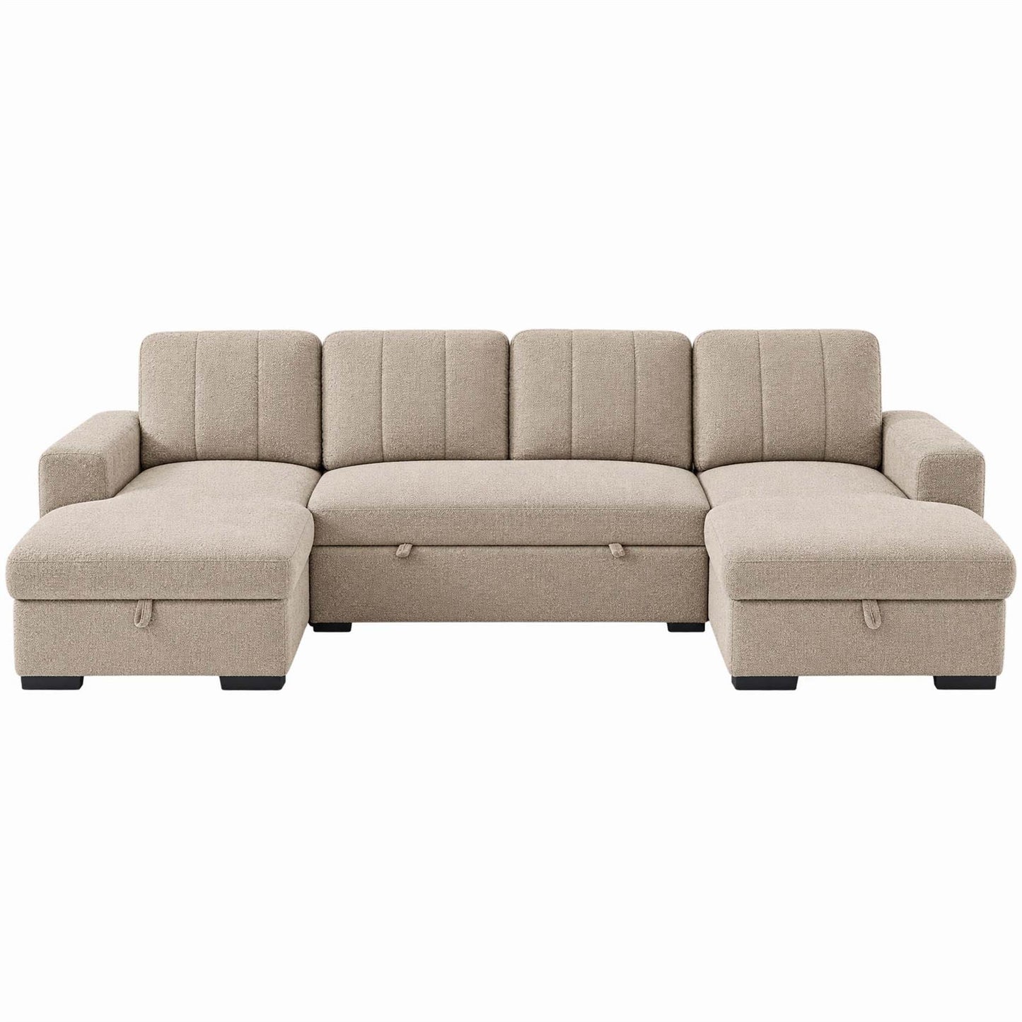 Comaro U Shaped Sofa Bed 5 Seater with Twin Storage Chaises