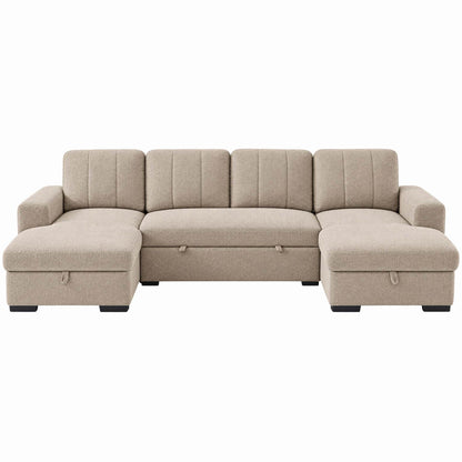 Comaro U Shaped Sofa Bed 5 Seater with Twin Storage Chaises