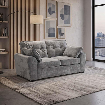 Montford Grey Fabric 3 + 2 Sofa Suite High Back