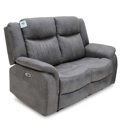 Lennox Grey Tech Fabric 3 + 2 + 1 Sofa Suite with Electric Recliner