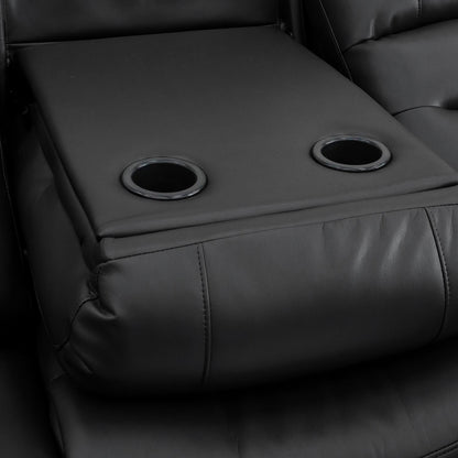 Arlo Leather Like 3 Seater Electric Reclining Sofa With USB + Drinks Tray