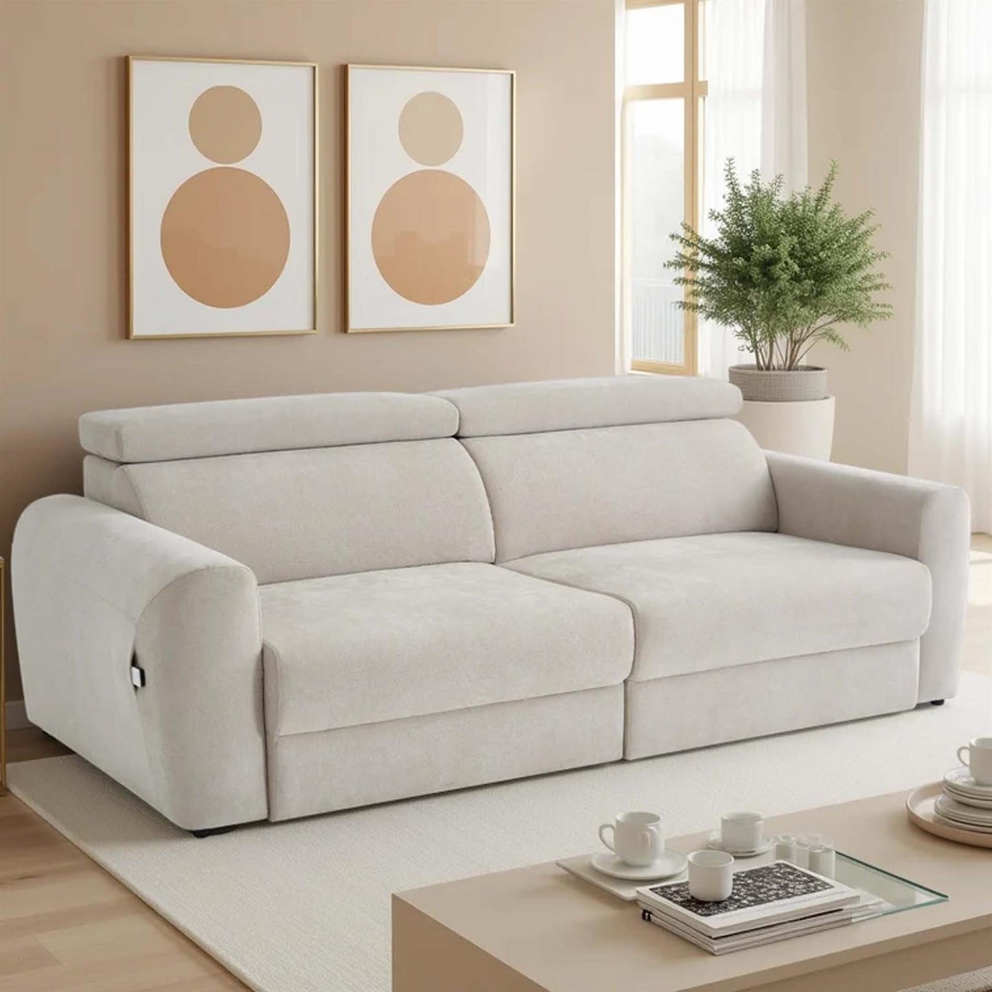 Dawson 3 Seater Electric Sofa Bed with Power Sliding Seats & Headrests