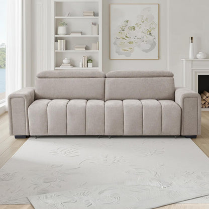 Millie 3 Seater Electric Sliding Sofa Adjustable Headrests 3 Colours