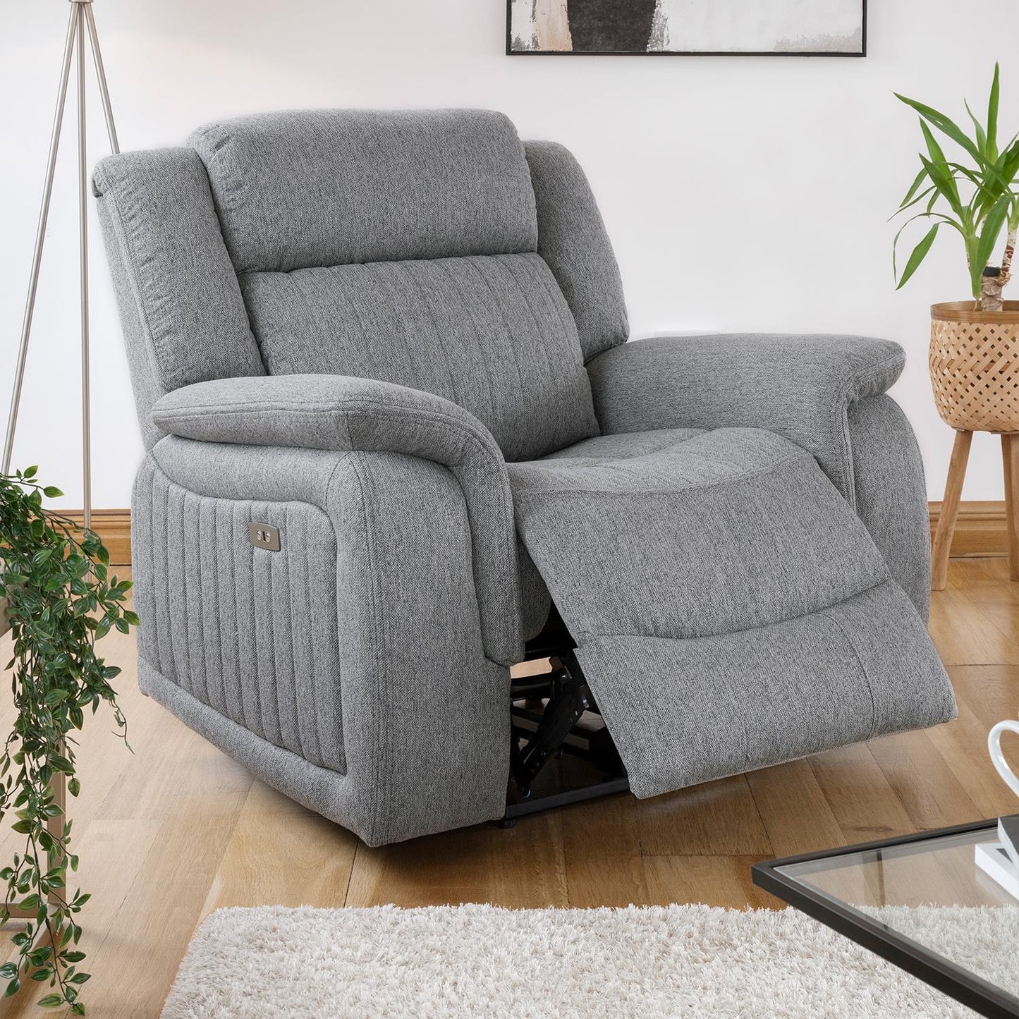 Linden Grey 3 Piece Electric Reclining Sofa Suite 3 + 2 + 1