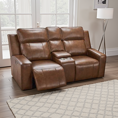 Barcino Leather Look Electric Reclining Sofa Suite 3 + 2 USB Charging