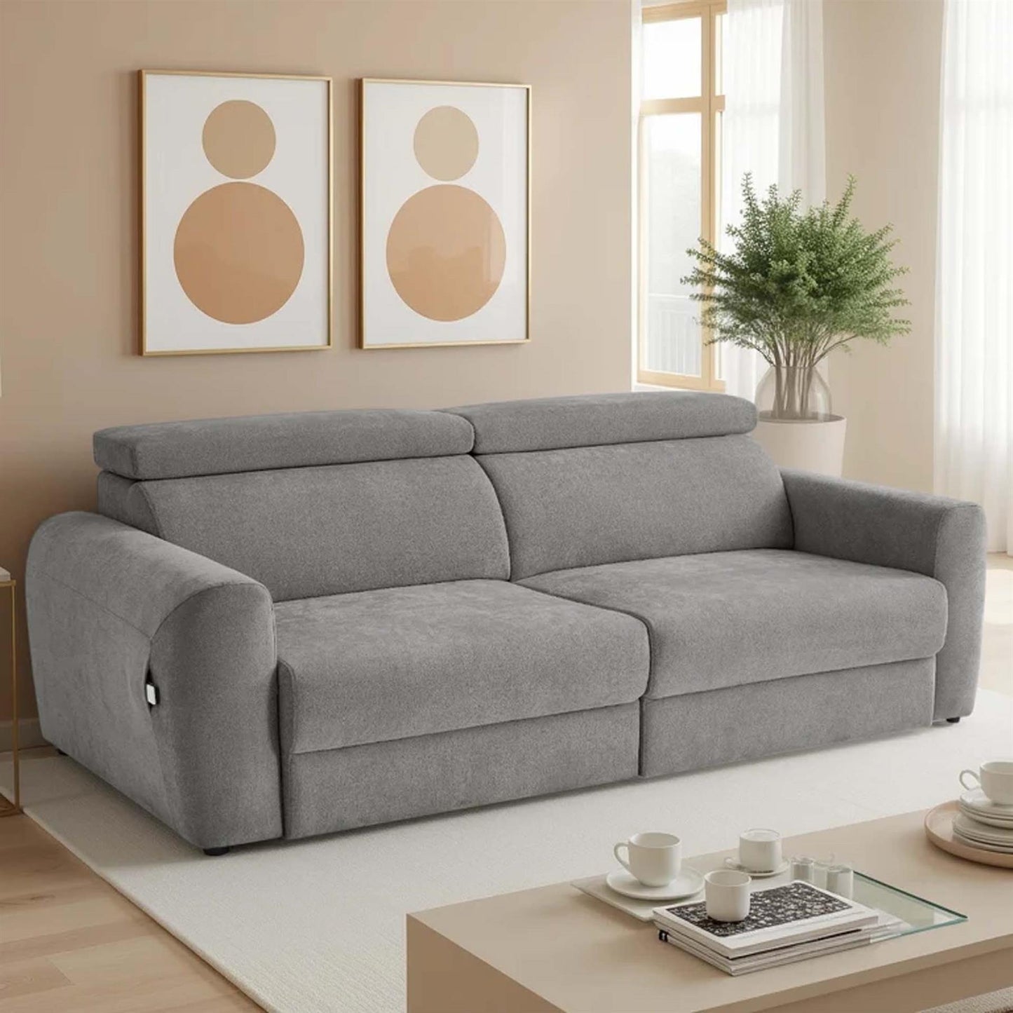 Dawson 3 Seater Electric Sofa Bed with Power Sliding Seats & Headrests