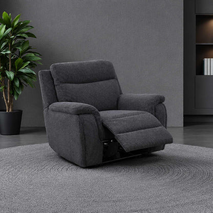 Maeve Electric Reclining Armchair Single Seater Midnight Black
