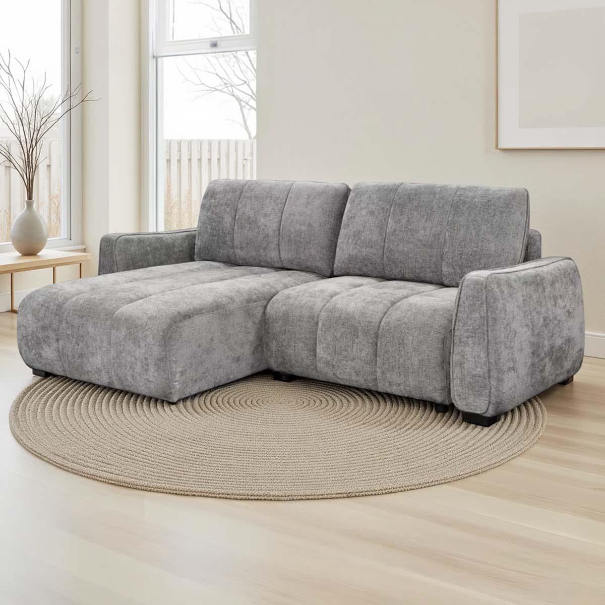 Parkstone Universal Corner Sofabed with Storage Beige Green or Grey