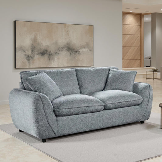 Berti Beige or Grey Fabric 2 Seater Sofa