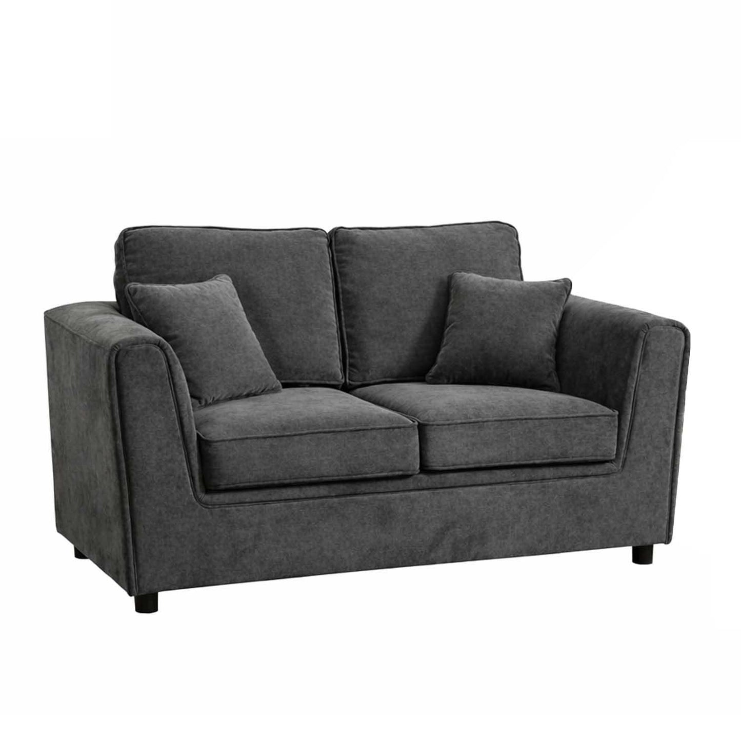 Ascot Large 2 Seater Sofa Chenille Fabric Beige or Charcoal