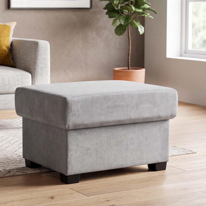 Milan Footstool With Storage Black Grey Mink