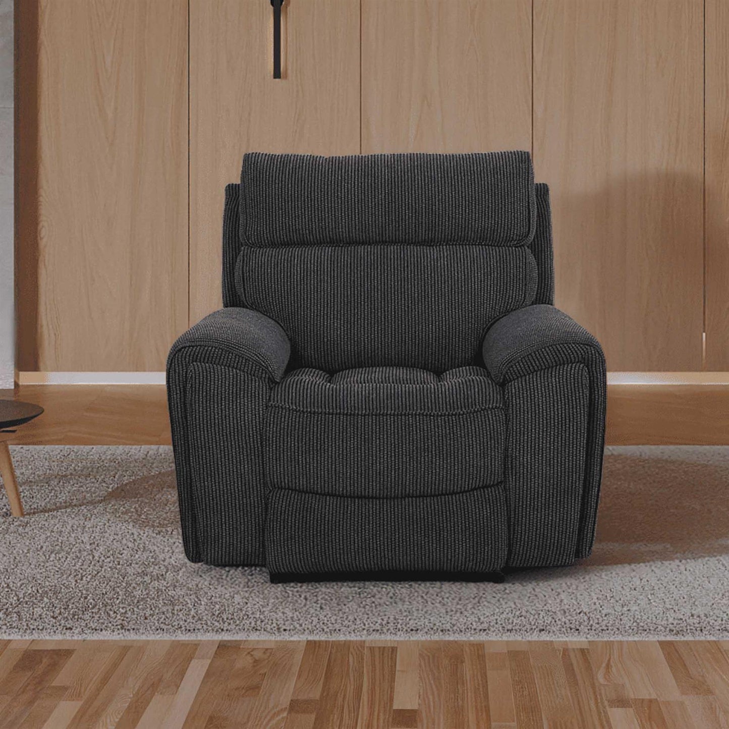 Lois Electric Power Reclining Armchair Single Seater Midnight Black