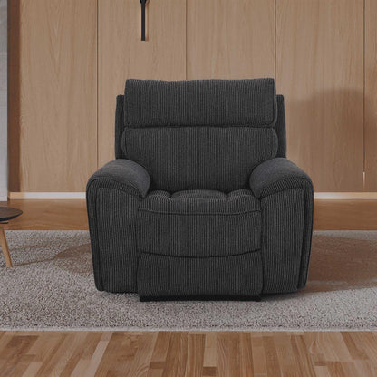 Lois Electric Power Reclining Armchair Single Seater Midnight Black