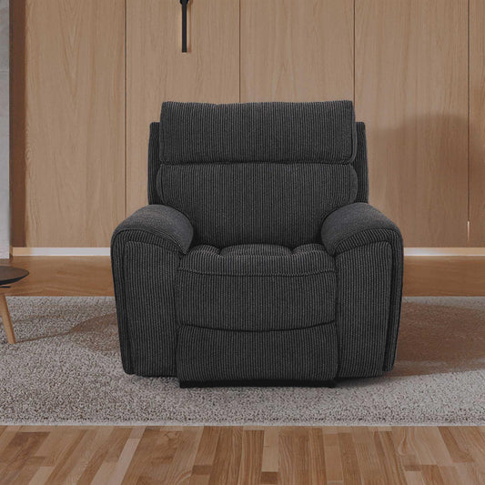 Lois Electric Power Reclining Armchair Single Seater Midnight Black