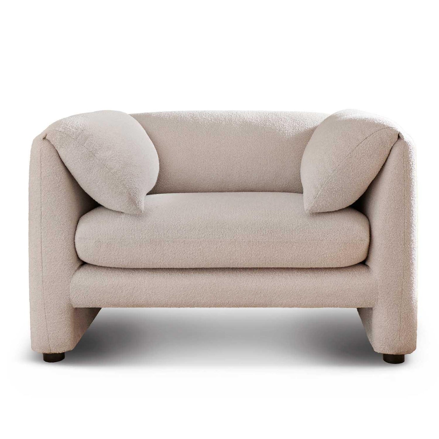 Chester Single Seater Armchair Boucle Fabric Cream