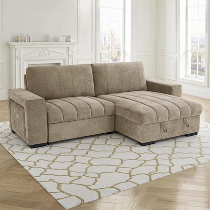 Frankie Universal Corner Sofa Bed with Storage USB & Cupholder