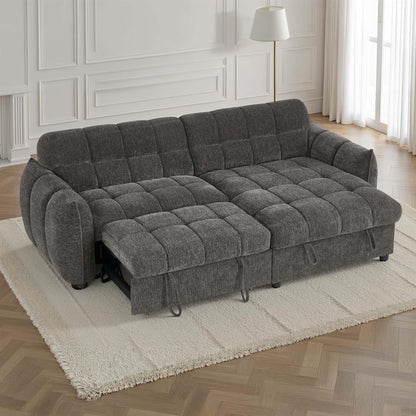 Fenton Universal Corner Sofa Bed with Storage Chaise Chenille Fabric