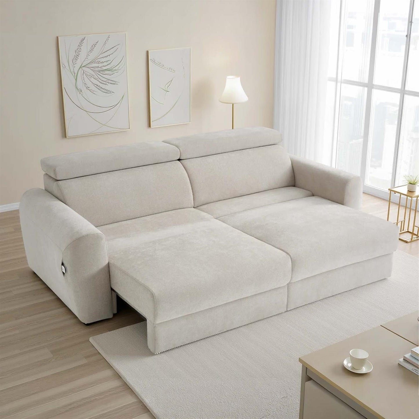Dawson 3 Seater Electric Sofa Bed with Power Sliding Seats & Headrests
